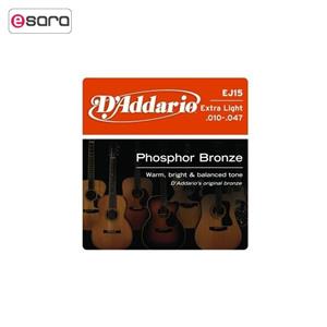 سیم گیتار آکوستیک داداریو مدل EJ15 DAddario Acoustic Guitar String 