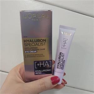 کرم آبرسان و ضدچروک دور چشم لورال هیالورون اسپشیالیست 15میلLOreal Hyaluron Specialist Replumping Moisturizing Care Eye Cream 