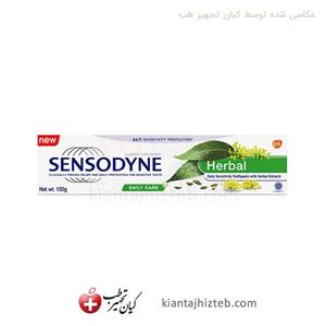 خمیردندان گیاهی سنسوداین دندان حساس مدل HERBAL حاوی 100 گرم