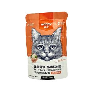 پوچ گربه ونپی مدل مرغ و ماهی بسته 80 گرمی