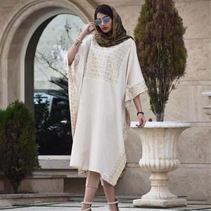 مانتو عبایی یقه هفت اینه دوزی CHICHAK کد diba743