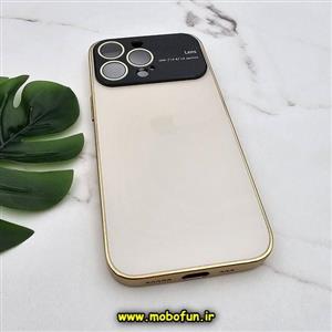 قاب گوشی iPhone 13 Pro آیفون مدل PVD اورجینال ضد خش پشت گلس شیشه ای Camera Lens محافظ لنز دار طلایی کد 407