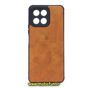 قاب گوشی Honor X6 - Honor X8 5G آنر طرح ژله ای چرمی ساده گوزنی عسلی کد 97