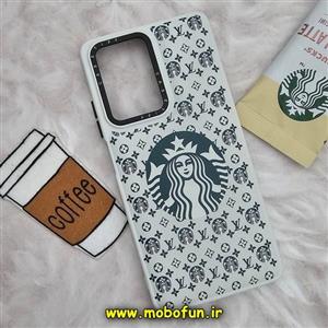 قاب گوشی Poco X5 Pro - Redmi Note 12 Pro 5G شیائومی پافر بالشتی سیلیکونی طرح استارباکس STARBUCKS کد 209