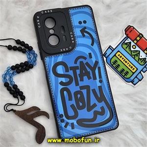 قاب گوشی Xiaomi Mi 11T - Mi 11T Pro شیائومی فانتزی ژله ای اورجینال CASE CASE طرح STAY COZY محافظ لنز دار کد 620
