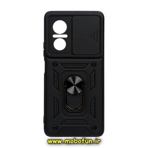 قاب گوشی Huawei Nova 9 SE هوآوی طرح ضد ضربه بتمن فول ژله ای هولدر دار محافظ لنز دار کشویی پنجره ای مشکی کد 36