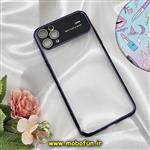 قاب گوشی iPhone 11 Pro Max آیفون طرح طلقی شیشه ای Camera Lens شفاف اورجینال CREATIVE CASE سری Q SERIES رنگ بنفش کد 598