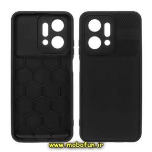 قاب گوشی Honor X7A آنر طرح سیلیکونی هاشور محافظ لنزدار مشکی کد 6