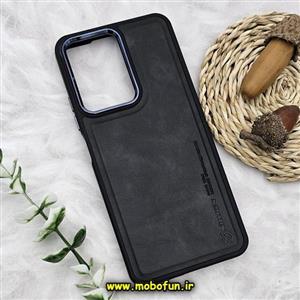 قاب گوشی Redmi Note 12 4G شیائومی طرح چرمی کلاسیک HARD متال کیس نیلکین NILLKIN مشکی کد 195