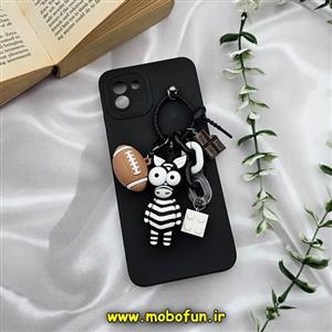 قاب گوشی Galaxy A03 2022 سیلیکونی آویزدار طرح گورخر محافظ لنزدار کد 117