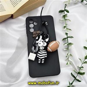 قاب گوشی Galaxy A04S سیلیکونی آویزدار طرح گورخر محافظ لنزدار کد 241