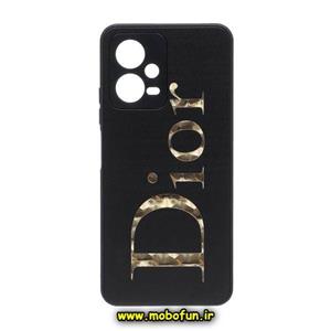 قاب گوشی Poco X5 شیائومی لاکچری دیور Dior محافظ لنزدار مشکی کد 181