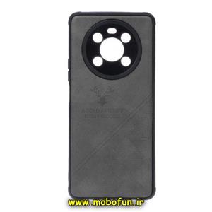قاب گوشی Honor X9 4G آنر طرح ژله ای چرمی ساده گوزنی طوسی کد 11