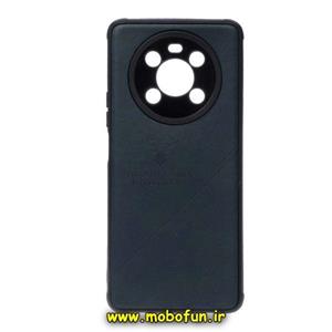 قاب گوشی Honor X9 4G آنر طرح ژله ای چرمی ساده گوزنی سرمه ای کد 12