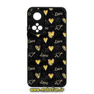 قاب گوشی Honor X7 4G آنر فانتزی پافر طرح قلب طلایی LOVE محافظ لنز دار کد 139