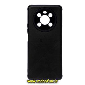 قاب گوشی Honor X9 4G آنر طرح ژله ای چرمی ساده گوزنی مشکی کد 10