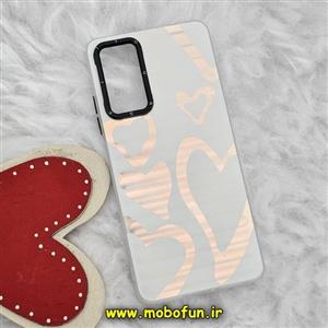 قاب گوشی Redmi Note 11 Pro 4G Global - Redmi Note 11 Pro 5G Global - Redmi Note 11E Pro 5G - Redmi Note 12 Pro 4G شیائومی طرح قلب سفید ضد ضربه هولوگرامی یانگ کیت Unique Case کد 581