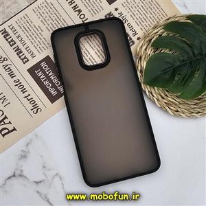 قاب گوشی Redmi Note 9S - Redmi Note 9 Pro شیائومی پشت مات متال کیس دور سیلیکونی مشکی کد 910