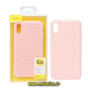 قاب گوشی iPhone XR آیفون سیلیکونی اورجینال بیسوس Baseus درجه یک زیربسته صورتی کد 97