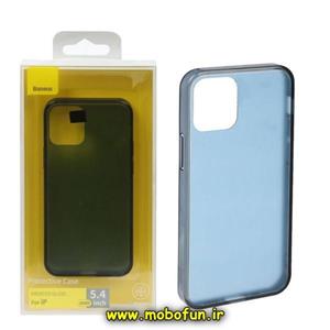 قاب گوشی iPhone 12 Mini آیفون طرح شیشه ای مات اورجینال بیسوس Baseus آبی کد 123