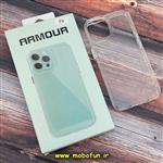 قاب گوشی iPhone 13 - iPhone 14 آیفون اورجینال آرمور ARMOR طرح طلقی شیشه ای شفاف دکمه کرومی کد 472