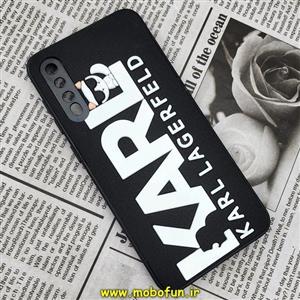 قاب گوشی Galaxy A30S - Galaxy A50S - Galaxy A50 سامسونگ طرح کارل لاجرفلد KARL LAGERFELD سیلیکونی سخت Hard سه بعدی برجسته محافظ لنز دار مشکی کد 873