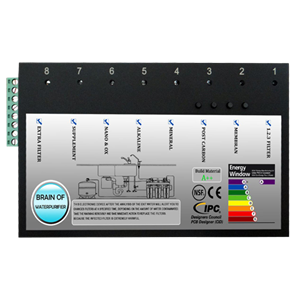 تصفیه آب خانگی 6 مرحله ای هوشمند تک نانوفیلتراسیون- اسمز معکوس مدل RO-BRAIN-T3817 