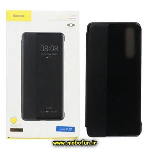 کیف گوشی موبایل Huawei P30 هوآوی کلاسوری اورجینال سنسوردار بیسوس Baseus مدل SPORT 2023 مشکی کد 2