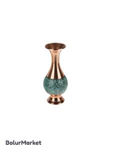 گلدان مسی فیروزه کوب تلفیق هنر کد 02 بسته 2 عددی