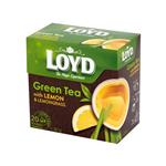 چای سبز لوید مدل لیمو و برگ لیمو بسته 20 عددی