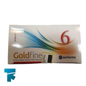 سوزن انسولین گلدفاین 6 ml بسته 100 عددی