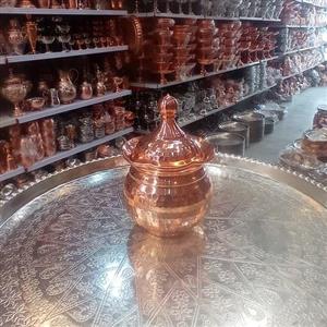 قندان مسی لب چین نانودرجه یک سایز کوچک نقلی (برندبیات مرادی زنجان)بدون پایه