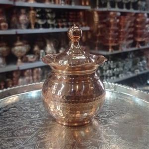 قندان مسی لب چین نانودرجه یک سایز متوسط(برندبیات مرادی زنجان)بدون پایه