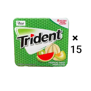 آدامس تریدنت مرکبات جعبه فلزی بدون قند 15 عددی Trident