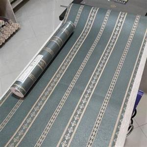 کاغذ دیواری قابل شستشو PVC طرح موج‌های بنفش و مشکی