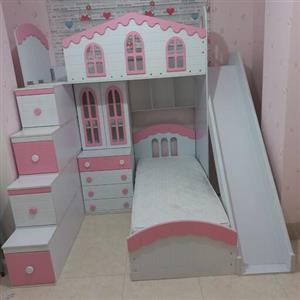 تخت2طبقه سرویس خواب دوطبقه تخت سرسره دار نوزادونوجوان وجوان وبزرگسال.جنس ام دی اف درجه یک ارین سینابا روکش ممبران کره ای