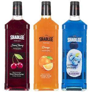 شربت آلبالو / بلوبری و پرتقال شادلی بسته 3 عددی Shadlee Sour Cherry / Blue Berry And Orange Syrup Pack Of 3