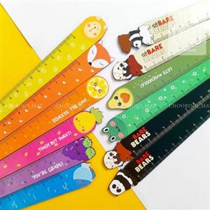 خط کش چوبی لیوانی فانتزی کیوت. مناسب برای هدیه به دانش آموزان