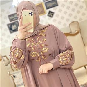 مانتو عبایی الیزه گلدوزی شده