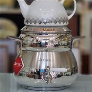 کتری و قوری شیر دار استیل ایسل(شرکتی)