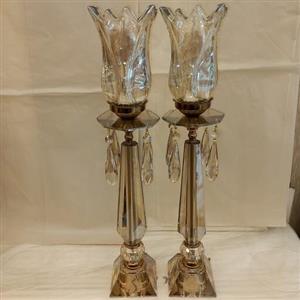 شمعدان هرمی شامپاین کریستال