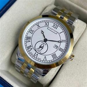 ساعت مچی مردانه دو موتور فعال زیر ثانیه کارتیر موتور ژاپن Cartier