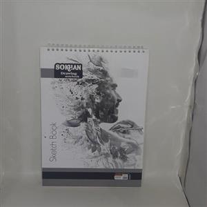 دفتر طراحی سایز A4 طرح کلاسیک سیمی از بالا مارک سخن