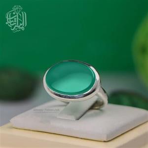 انگشتر نقره زنانه با عقیق سبز 
