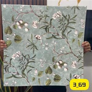 دیوار پوش فومی گل بهاری (2طرح) پشت چسبدار ابعاد 70در70 cm ضخامت 6 میل