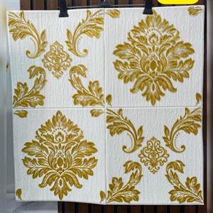 دیوار پوش فومی پشت چسبدار داماس 1 ابعاد 70در70 cm ضخامت 6 میل