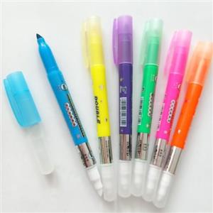 ماژیک هایلایتر  قلمی پاک کن دار یا علامت زن پاک کن دار (جادویی)پک 6 عددی یا 6 رنگ