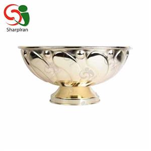 جام رومیزی مدل اشکی رنگ آبکاری طلایی