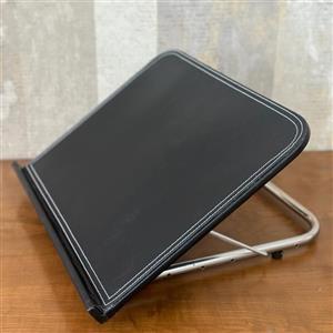 نگهدارنده کتاب زیردستی (کتابیار ) چرمی متحرک - مشکی - مدل مدیران 