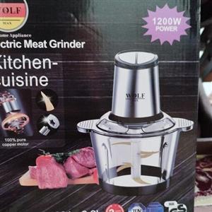 خرد کن ولف مکس 6 تیغه 1200وات دارای دو مخزن  استیل و پیرکس